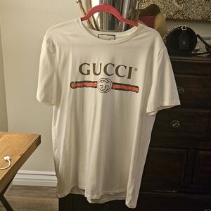 Gucci white mens oversized boyfriend shirt large